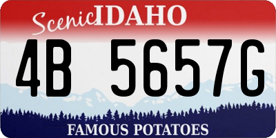 ID license plate 4B5657G