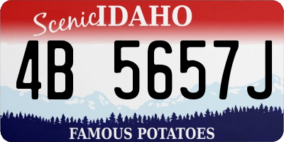 ID license plate 4B5657J