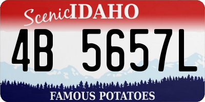 ID license plate 4B5657L