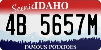ID license plate 4B5657M