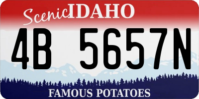 ID license plate 4B5657N