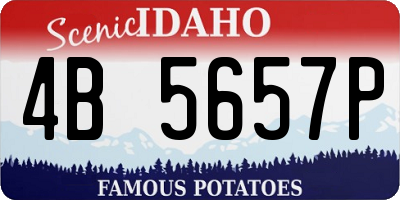 ID license plate 4B5657P