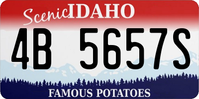 ID license plate 4B5657S