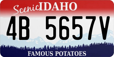 ID license plate 4B5657V