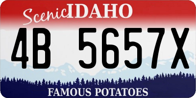 ID license plate 4B5657X