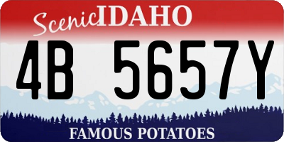 ID license plate 4B5657Y