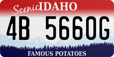 ID license plate 4B5660G