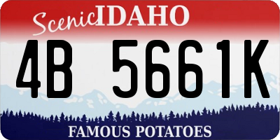 ID license plate 4B5661K