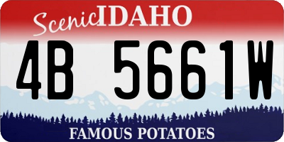 ID license plate 4B5661W