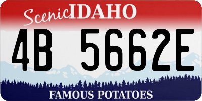 ID license plate 4B5662E