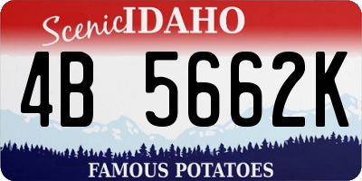 ID license plate 4B5662K