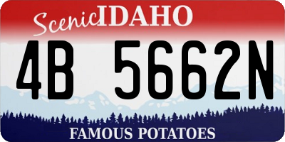 ID license plate 4B5662N