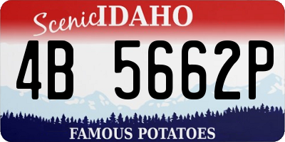 ID license plate 4B5662P