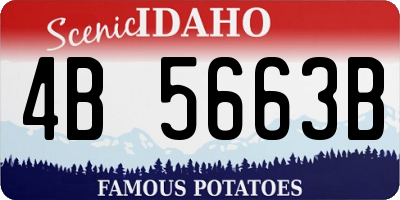ID license plate 4B5663B