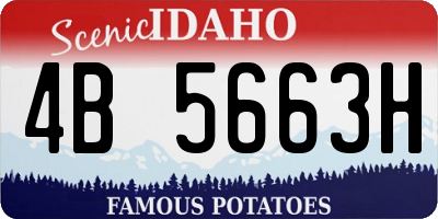 ID license plate 4B5663H
