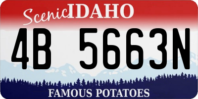 ID license plate 4B5663N