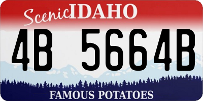 ID license plate 4B5664B