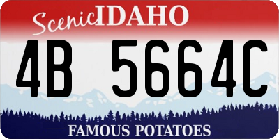 ID license plate 4B5664C