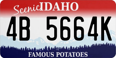 ID license plate 4B5664K