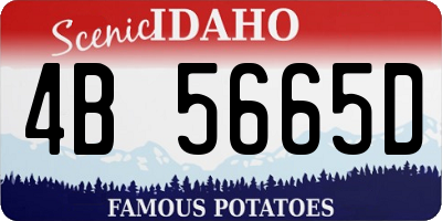 ID license plate 4B5665D