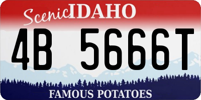 ID license plate 4B5666T