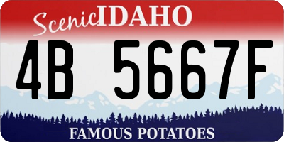 ID license plate 4B5667F