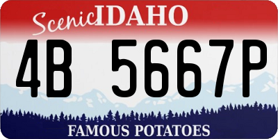ID license plate 4B5667P