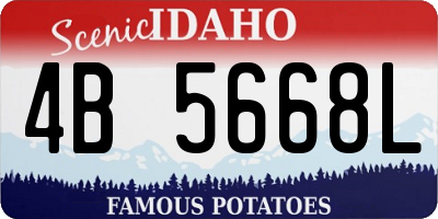 ID license plate 4B5668L