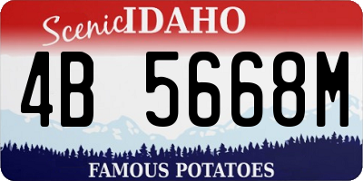 ID license plate 4B5668M