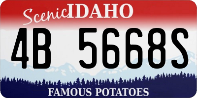 ID license plate 4B5668S