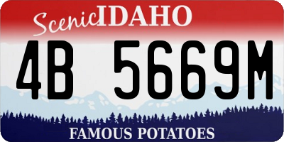 ID license plate 4B5669M