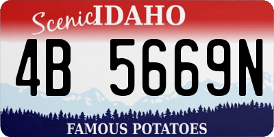 ID license plate 4B5669N