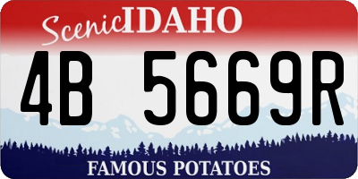 ID license plate 4B5669R