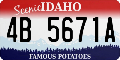 ID license plate 4B5671A