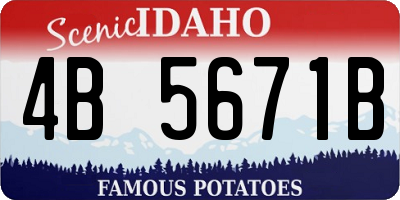 ID license plate 4B5671B