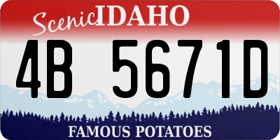 ID license plate 4B5671D