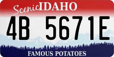 ID license plate 4B5671E