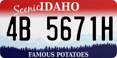 ID license plate 4B5671H