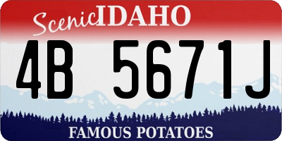 ID license plate 4B5671J