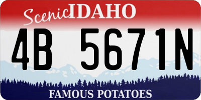ID license plate 4B5671N
