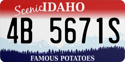 ID license plate 4B5671S
