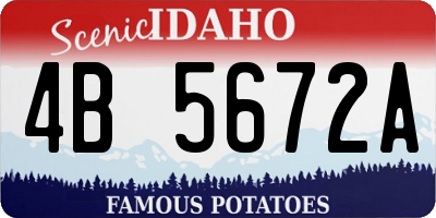 ID license plate 4B5672A