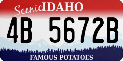 ID license plate 4B5672B