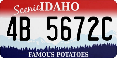 ID license plate 4B5672C