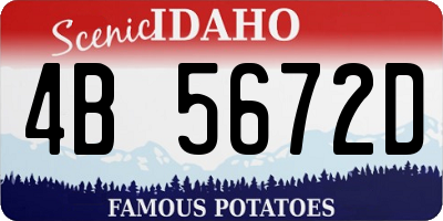 ID license plate 4B5672D