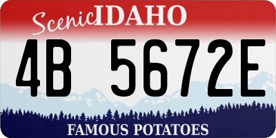 ID license plate 4B5672E