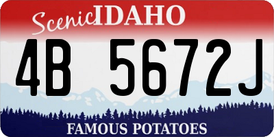 ID license plate 4B5672J