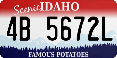 ID license plate 4B5672L