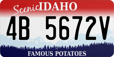 ID license plate 4B5672V