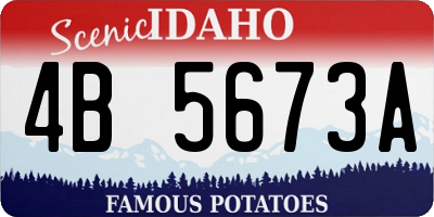 ID license plate 4B5673A